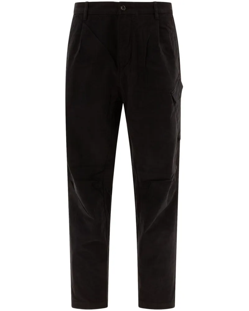 C.P. Company Sateen Cargohose - Schwarz Schwarz