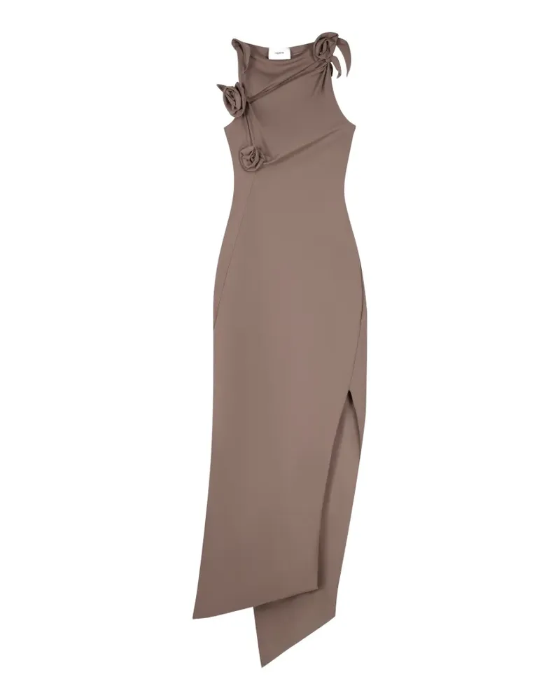COPERNI Asymmetrisches Kleid mit Blumen - Braun Braun