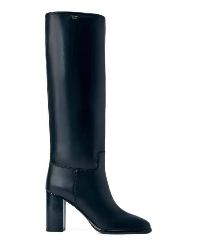 Prada Stiefel aus Leder - Schwarz Schwarz