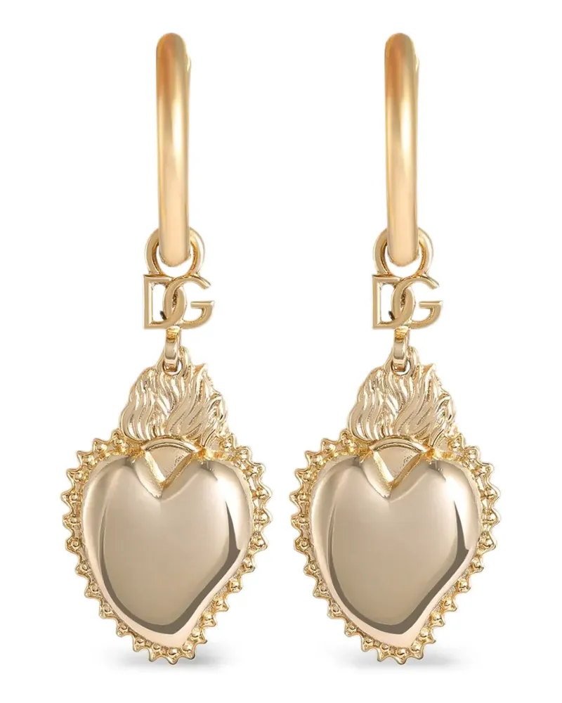 Dolce & Gabbana Herzförmige Ohrringe - Gold Gold