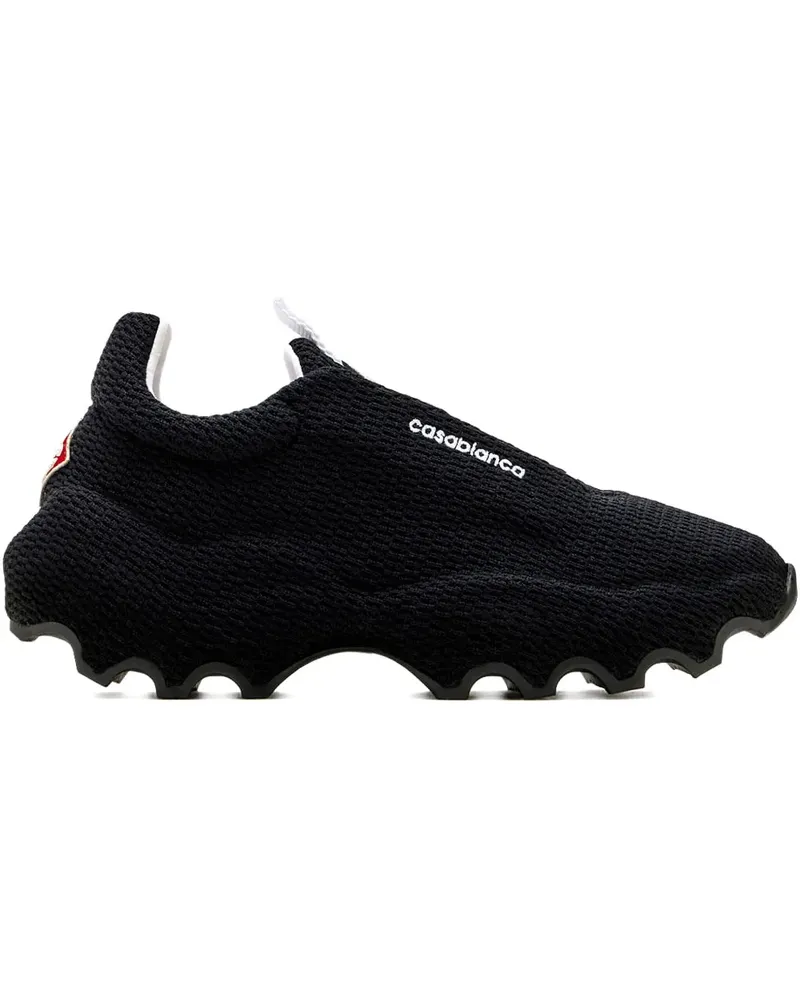 Casablanca Paris Slip-On-Sneakers mit Logo - Schwarz Schwarz