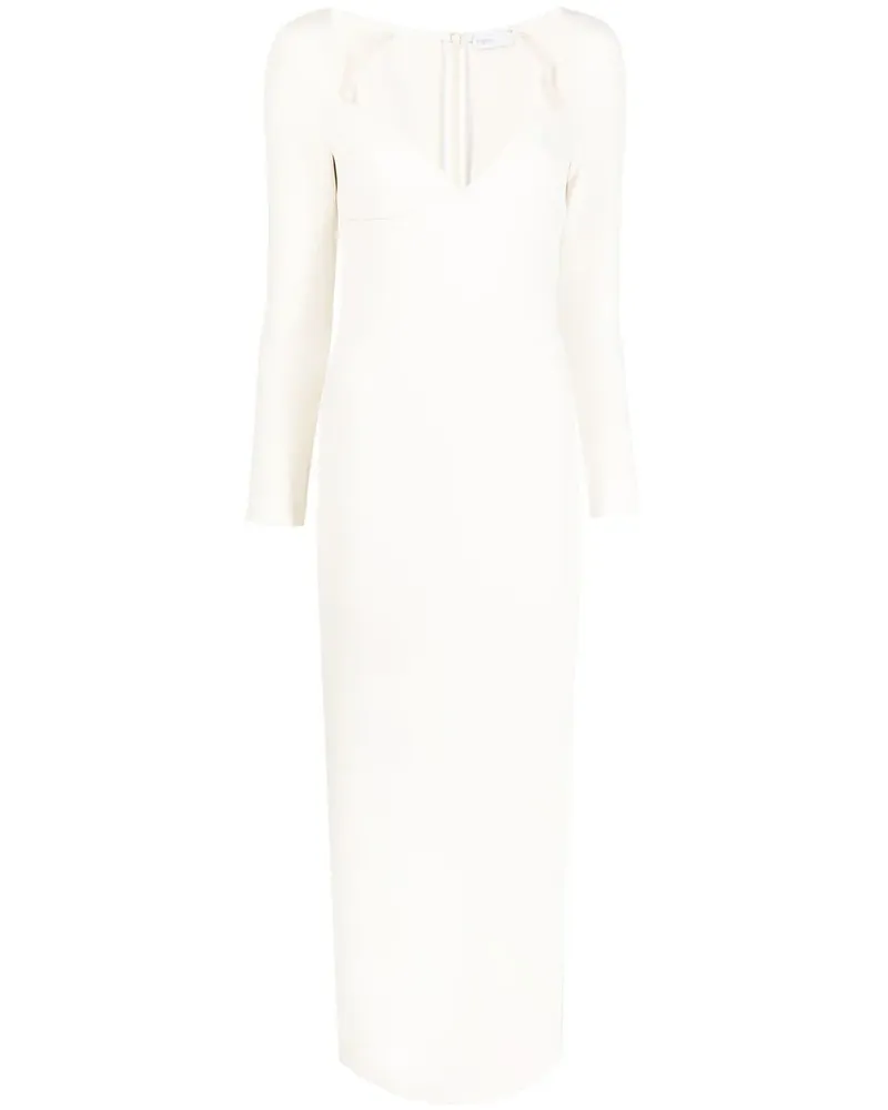 Rosetta Getty Midikleid mit langen Ärmeln - Weiß Weiß