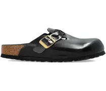Boston Mules mit Schnallenriemen - Schwarz