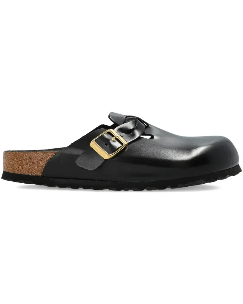 Birkenstock Boston buckle strap mules - Schwarz Schwarz