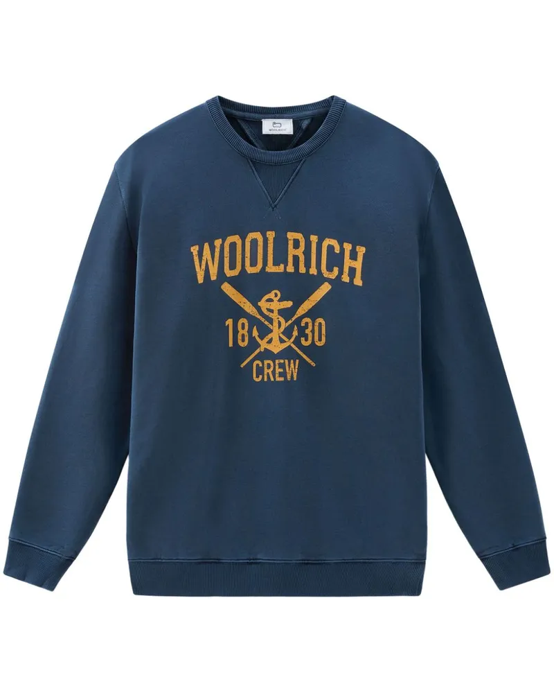 Woolrich Sweatshirt mit Logo-Print - Blau Blau