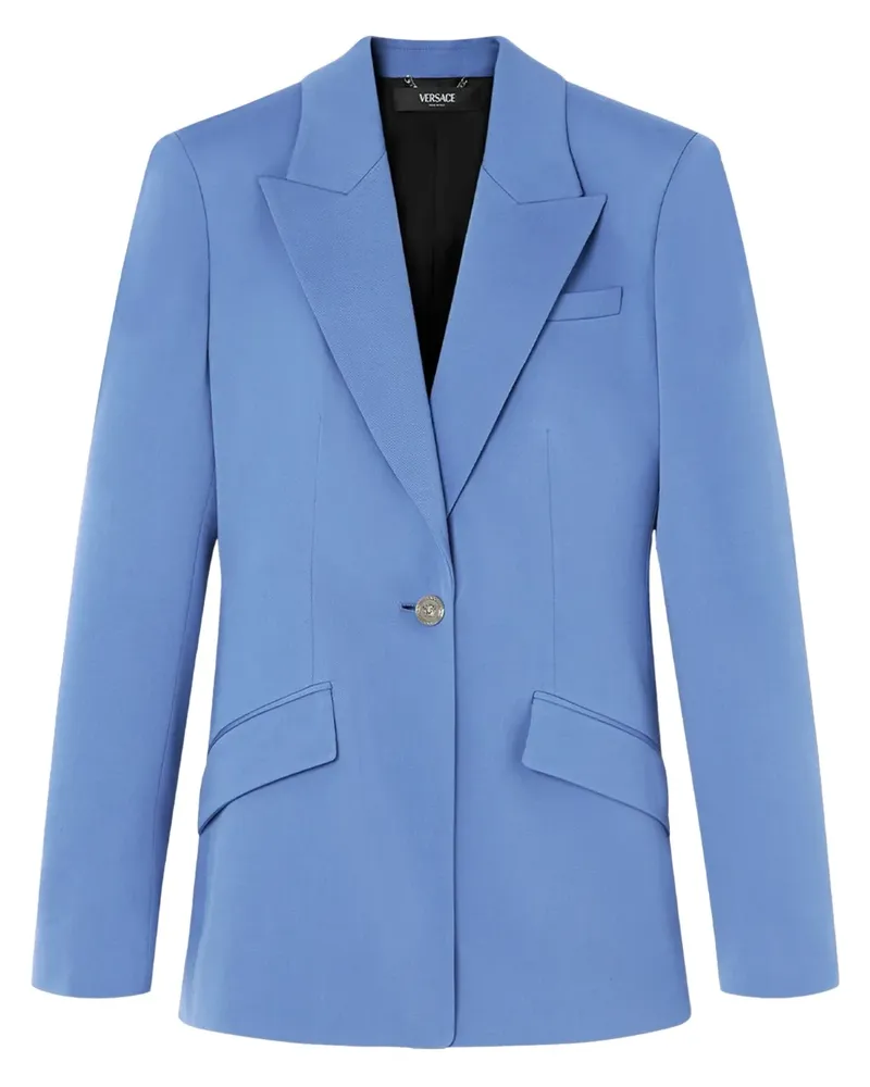 Versace Einreihiger DV Blazer - Blau Blau