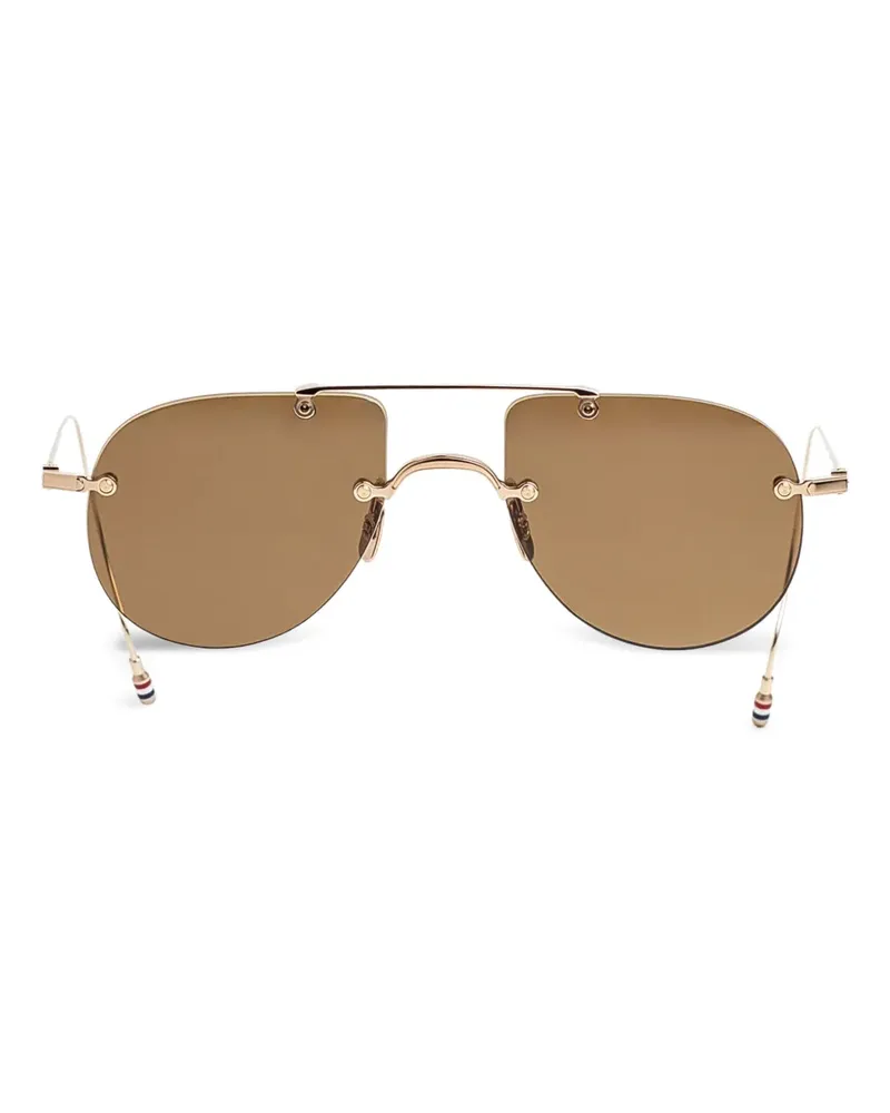 Thom Browne Sonnenbrille mit geometrischem Gestell - Rosa Rosa