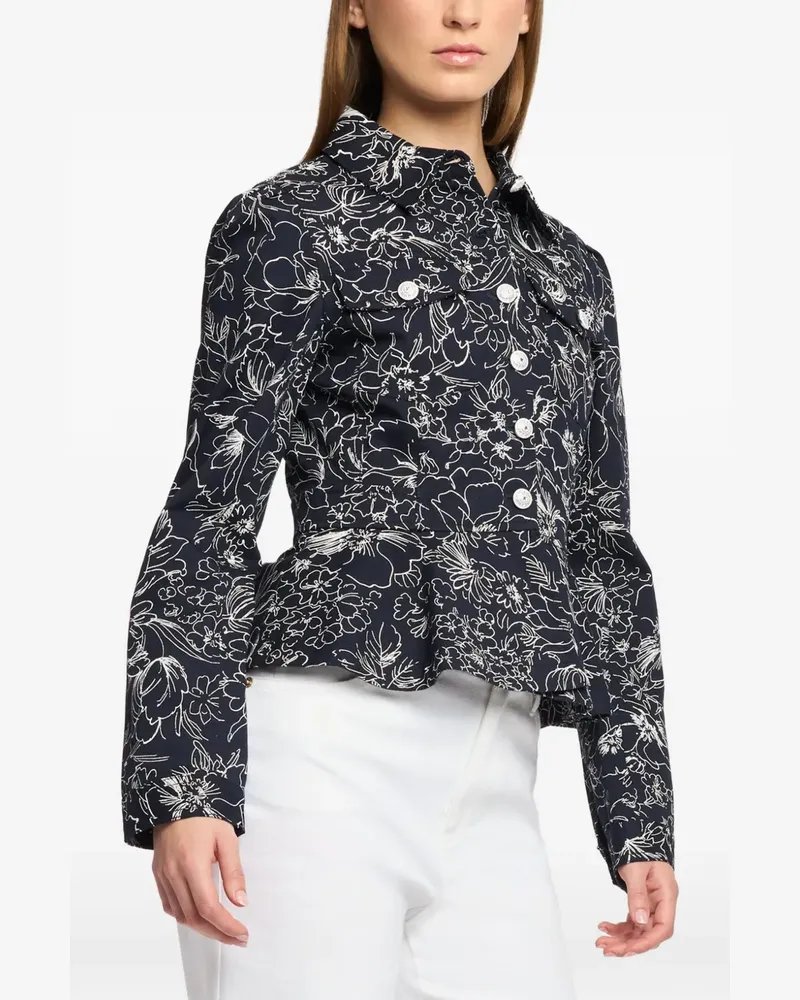 Cinq à Sept Lainy floral-print jacket - Blau Blau