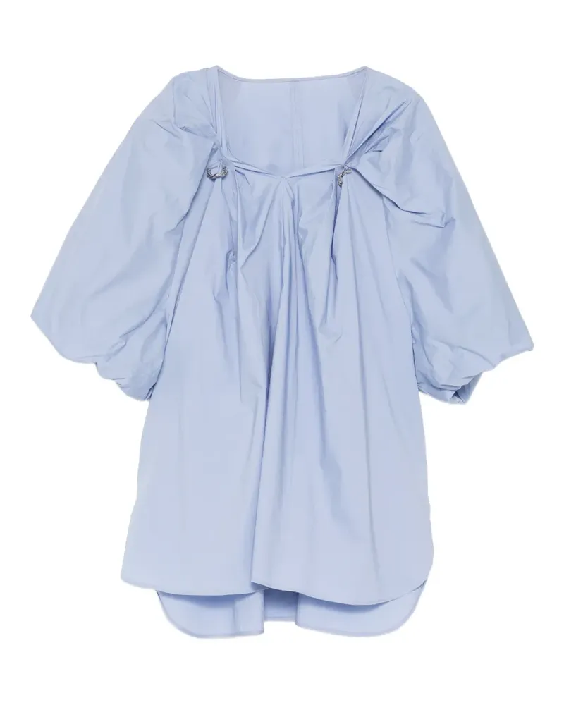 JNBY Plissierte Bluse mit V-Ausschnitt - Blau Blau