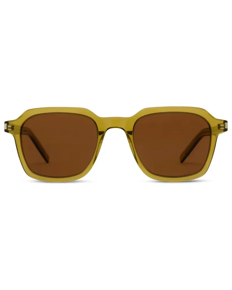 Saint Laurent Sonnenbrille mit Logo-Print - Grün Grün