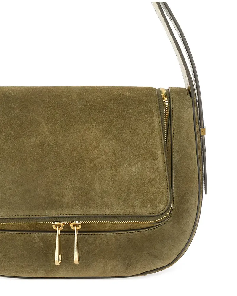 Anya Hindmarch Schultertasche aus Wildleder - Grün Grün
