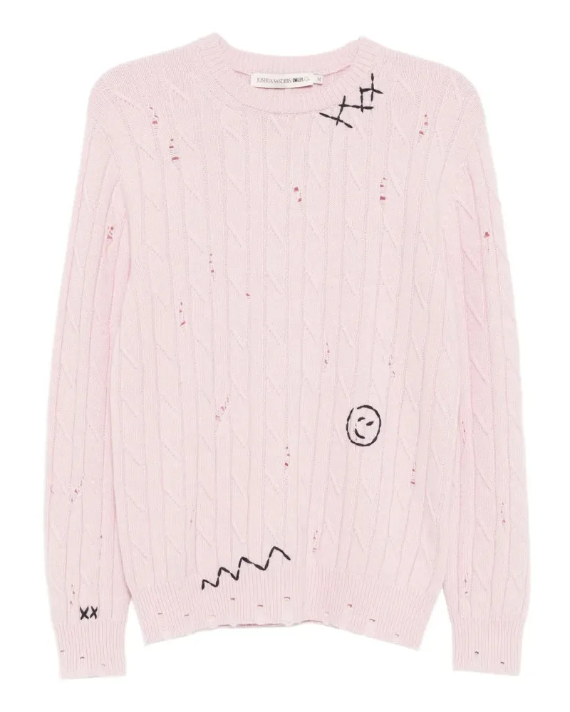 Joshua Sanders Pullover im Distressed-Look - Rosa Rosa