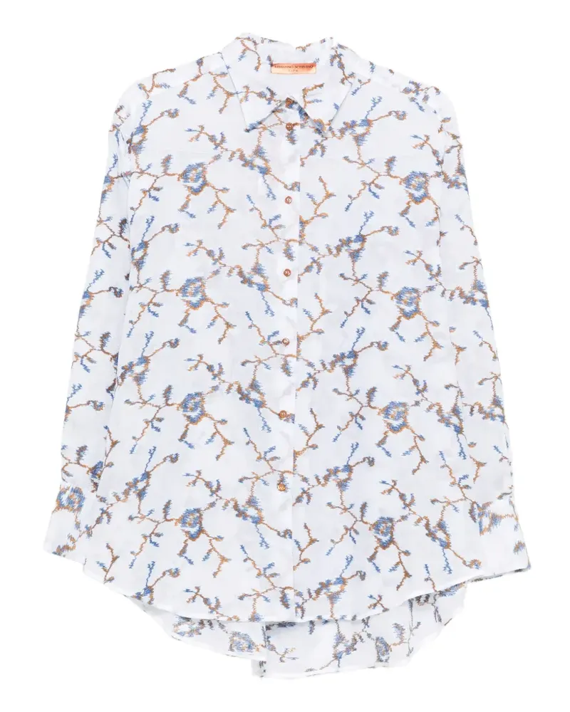 Ermanno Scervino long-sleeve embroidered shirt - Weiß Weiß