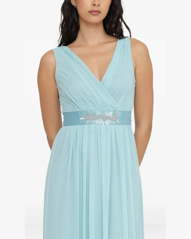 Pennyblack Kristallverziertes Maxikleid mit V-Ausschnitt - Blau Blau