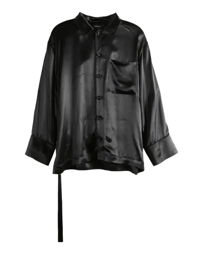 Ann Demeulemeester Coby belted satin-finish shirt - Schwarz Schwarz