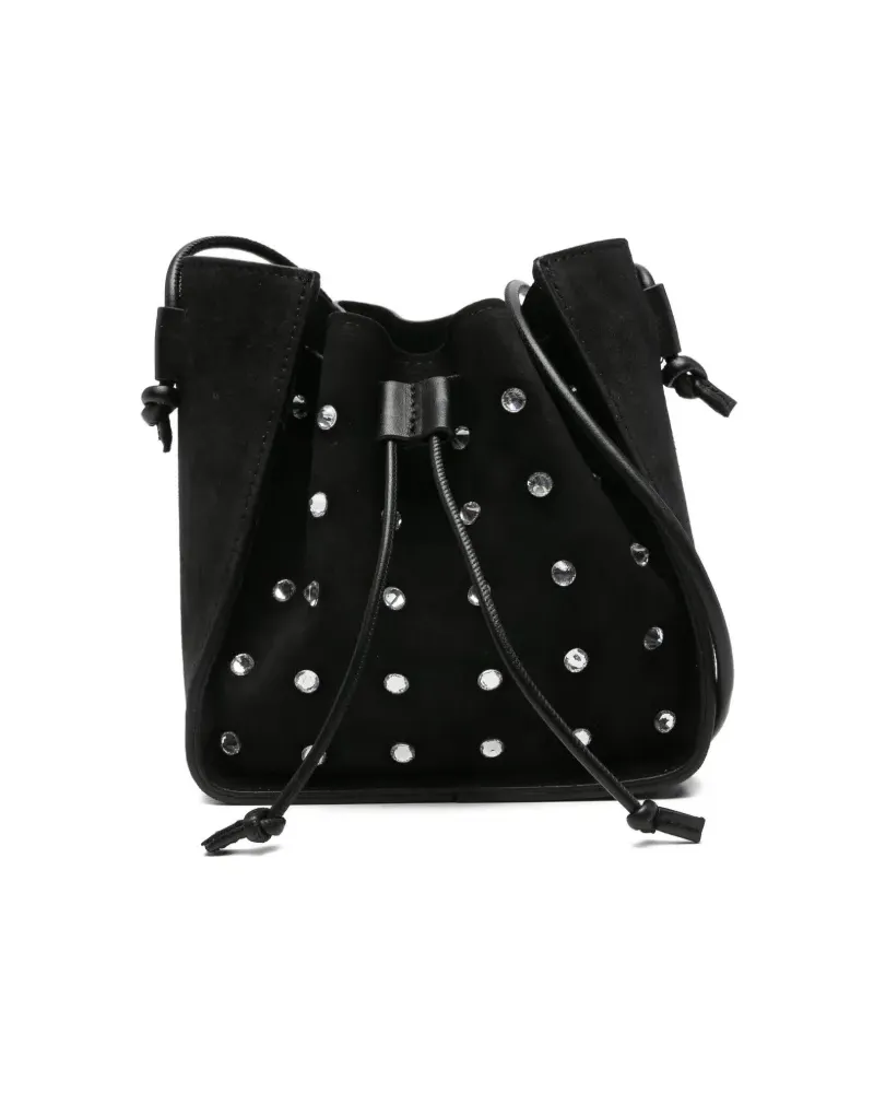 forte_forte My Pepita Beuteltasche mit Kristallen - Schwarz Schwarz