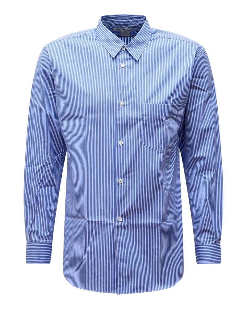Comme des Garçons Forever button-down striped cotton shirt - Blau Blau