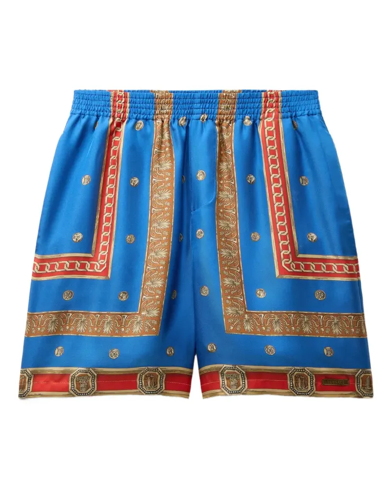 Versace Shorts mit Print - Blau Blau