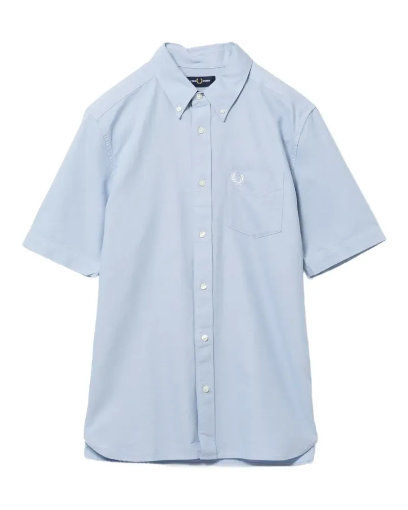 Fred Perry Hemd mit Logo-Stickerei - Blau Blau