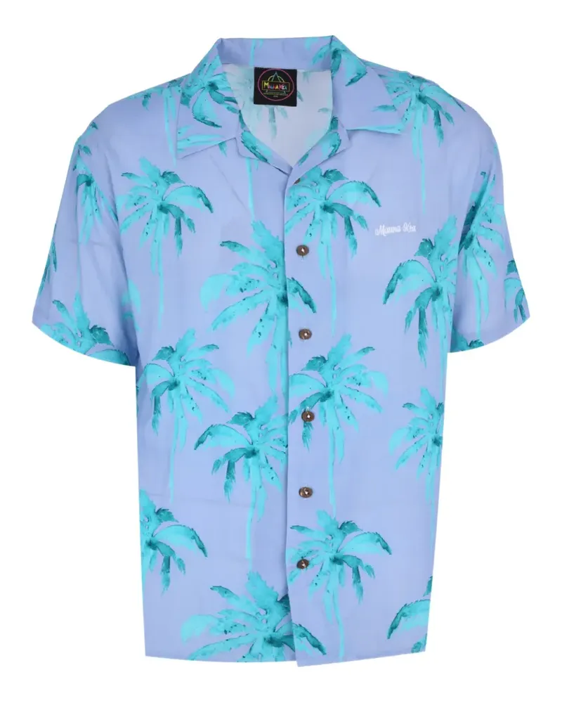 MAUNA KEA Hemd mit Palmen-Print - Violett Violett