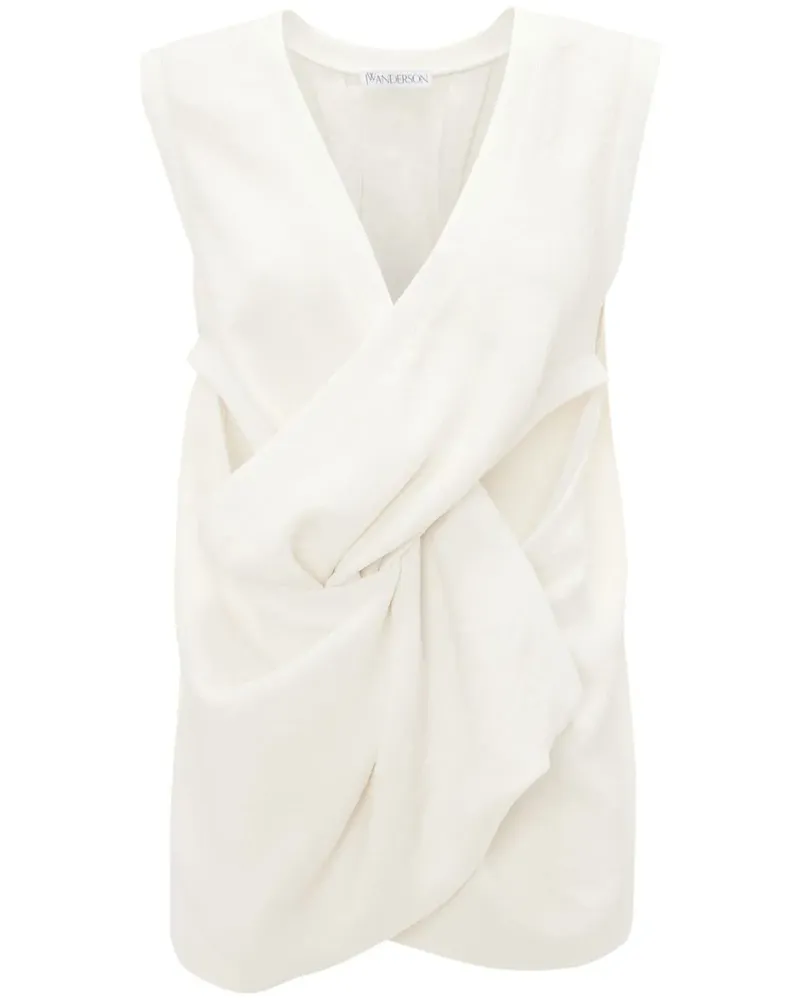 J.W.Anderson Top mit Knotendetail - Weiß Weiß