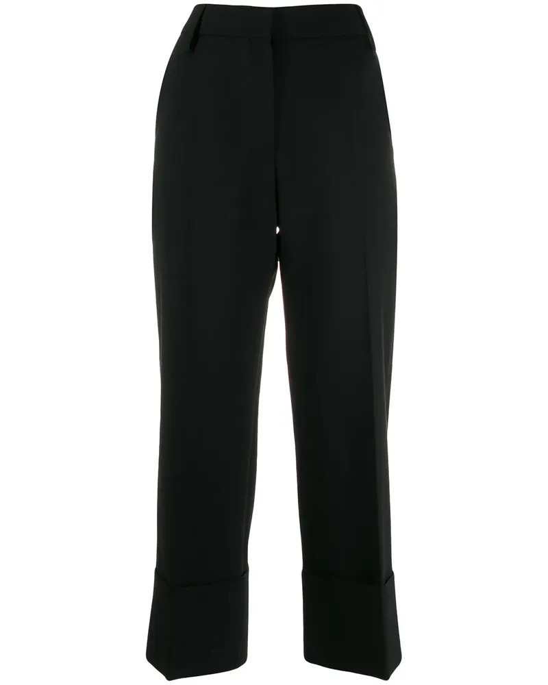 Valentino Garavani Cropped-Hose mit Falten - Schwarz Schwarz