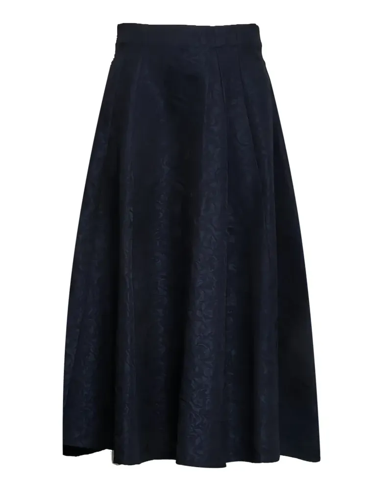 Max Mara flower-jacquard A-line midi skirt - Blau Blau