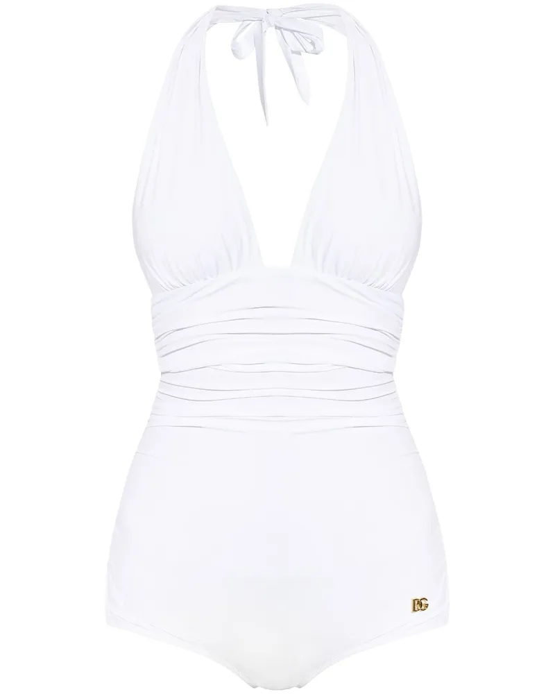 Dolce & Gabbana Badeanzug mit tiefem Ausschnitt - Weiß Weiß