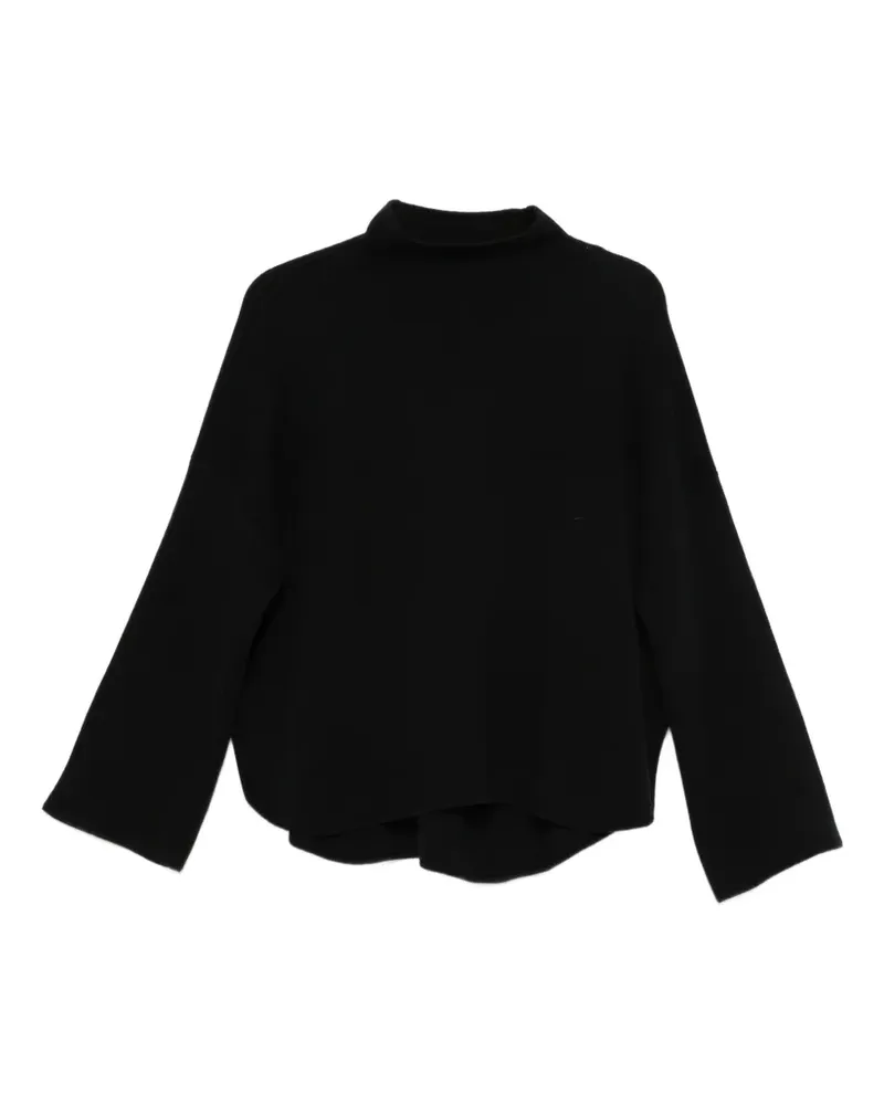ALLUDE Stehkragen-Pullover - Schwarz Schwarz