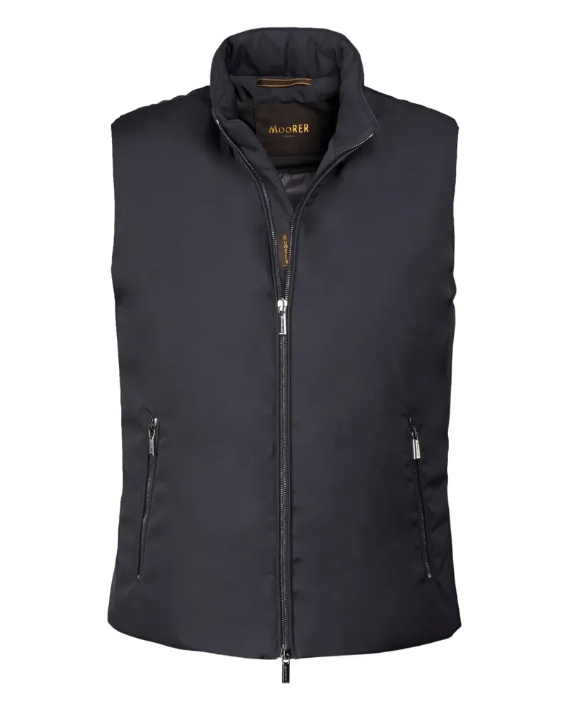 MOORER zip sleeveless gilet - Blau Blau