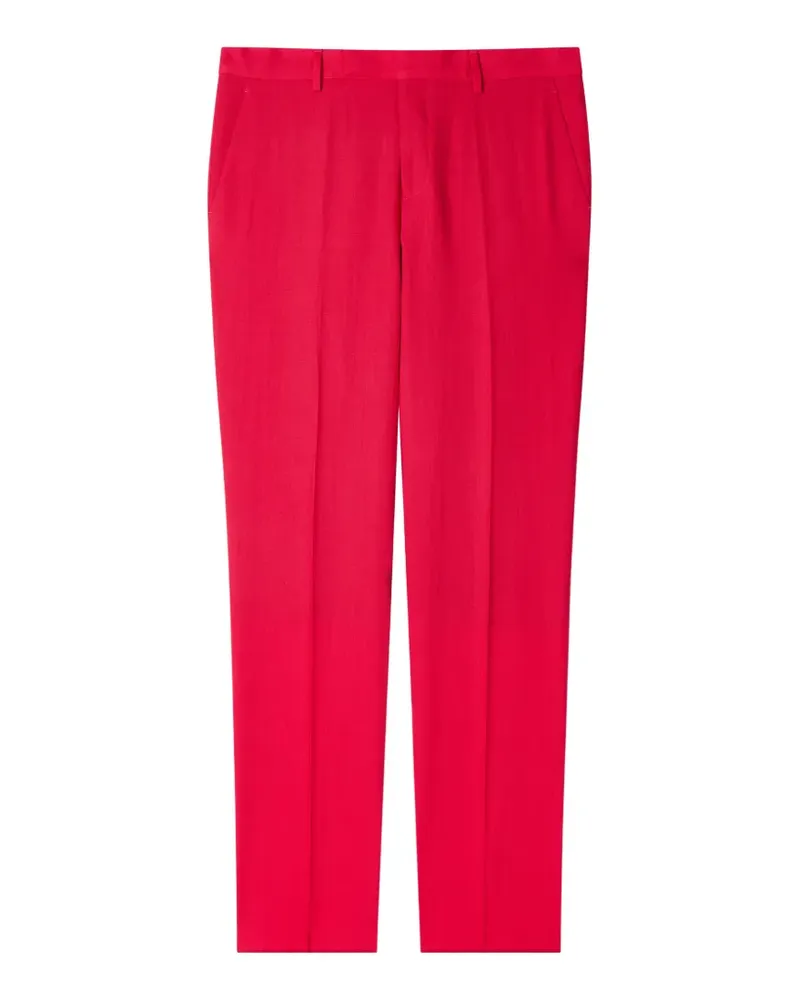 Paul Smith tapered-fit linen trousers - Rot Rot