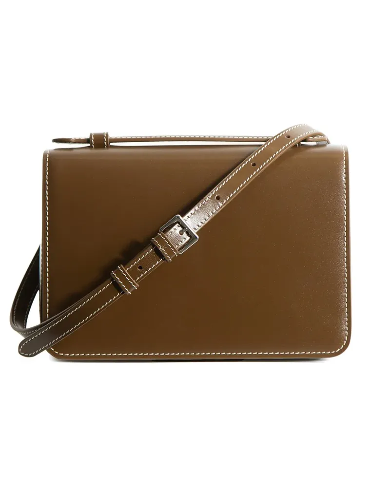 12 STOREEZ Flaneur Handtasche aus Leder - Braun Braun