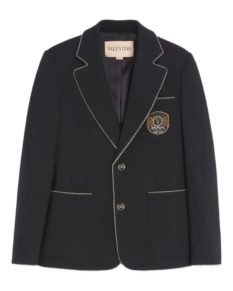 Valentino Garavani Einreihige Jacke mit Paspelierung - Schwarz Schwarz