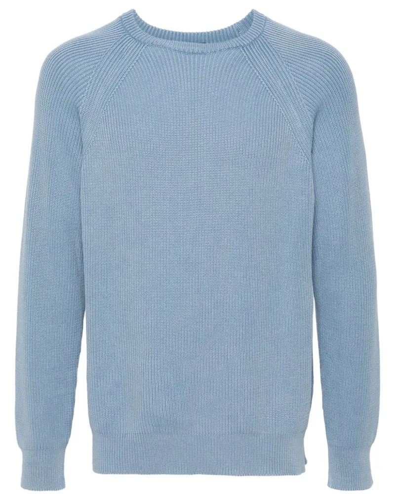 Drumohr  Pullover mit rundem Ausschnitt Blau