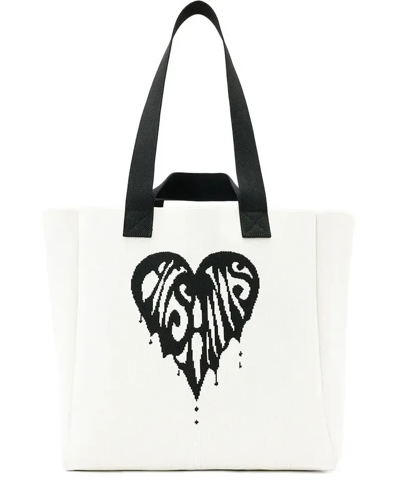 AllSaints Izzy Heart Tote Bag - Weiß Weiß