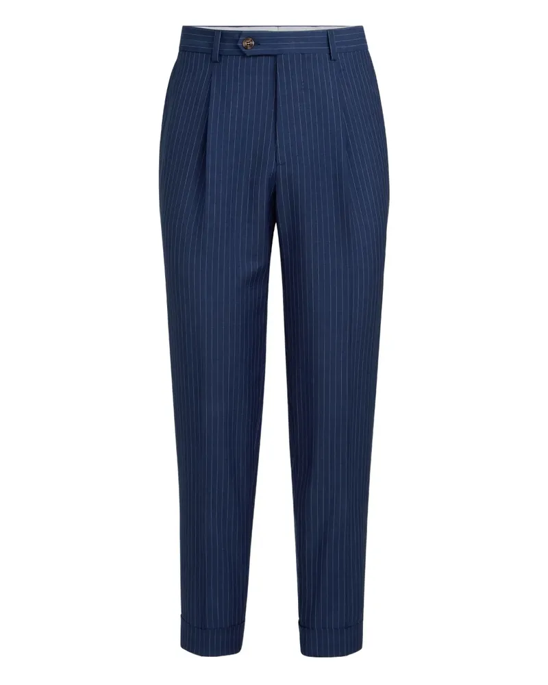 Brunello Cucinelli Hose mit Nadelstreifen - Blau Blau