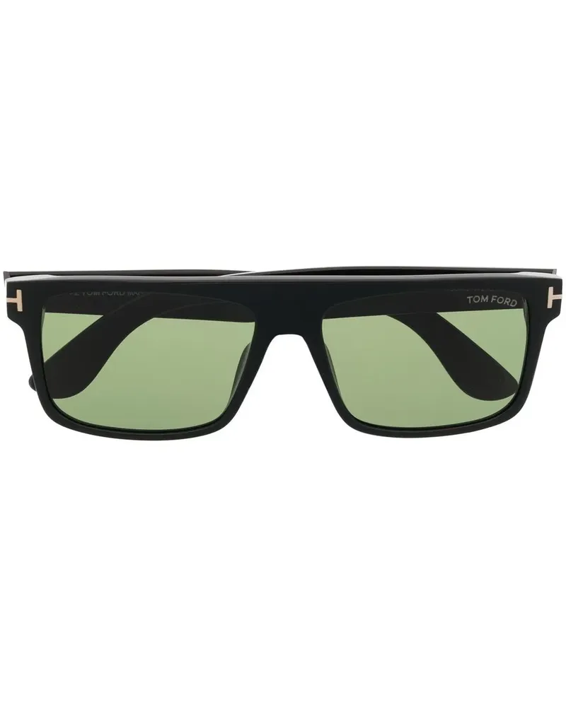 Tom Ford Sonnenbrille mit D-Gestell - Schwarz Schwarz