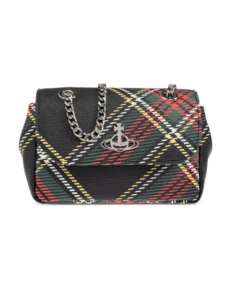 Vivienne Westwood Umhängetasche mit Logo-Schild - Schwarz Schwarz