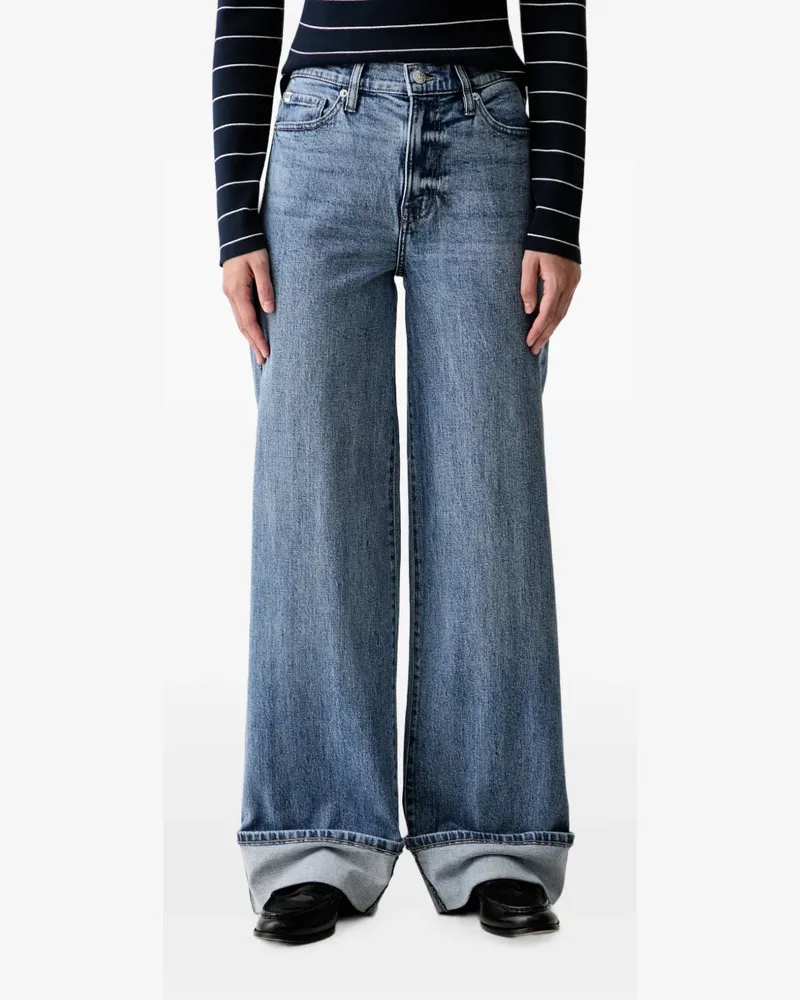 DKNY Ausgeblichene Wide-Leg-Jeans - Blau Blau
