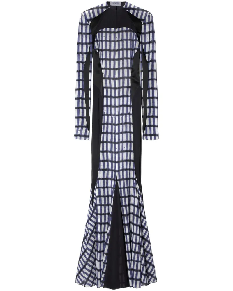 OFF-WHITE Maxikleid mit geometrischem Print - Blau Blau