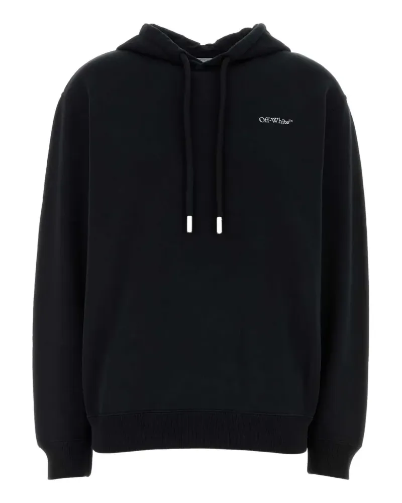 OFF-WHITE logo-print hoodie - Schwarz Schwarz