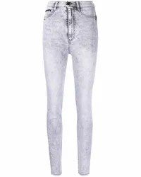 Philipp Plein Jeggings mit hohem Bund Grau