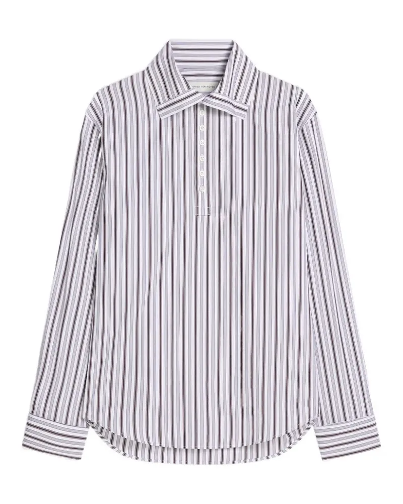 Dries van Noten Hemd mit Rollkragen - Weiß Weiß