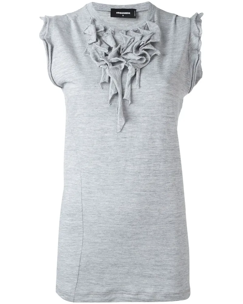 Dsquared2 Top mit Rüschen - Grau Grau