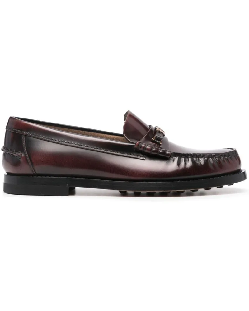 TOD'S Loafer mit Moc-Stickerei - Rot Rot