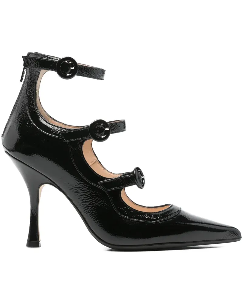 Anna F. Pumps mit Schnallenriemen - Schwarz Schwarz