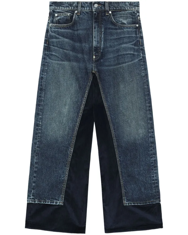 Stella McCartney Straight-Leg-Jeans mit Kontrastpaspeln Blau