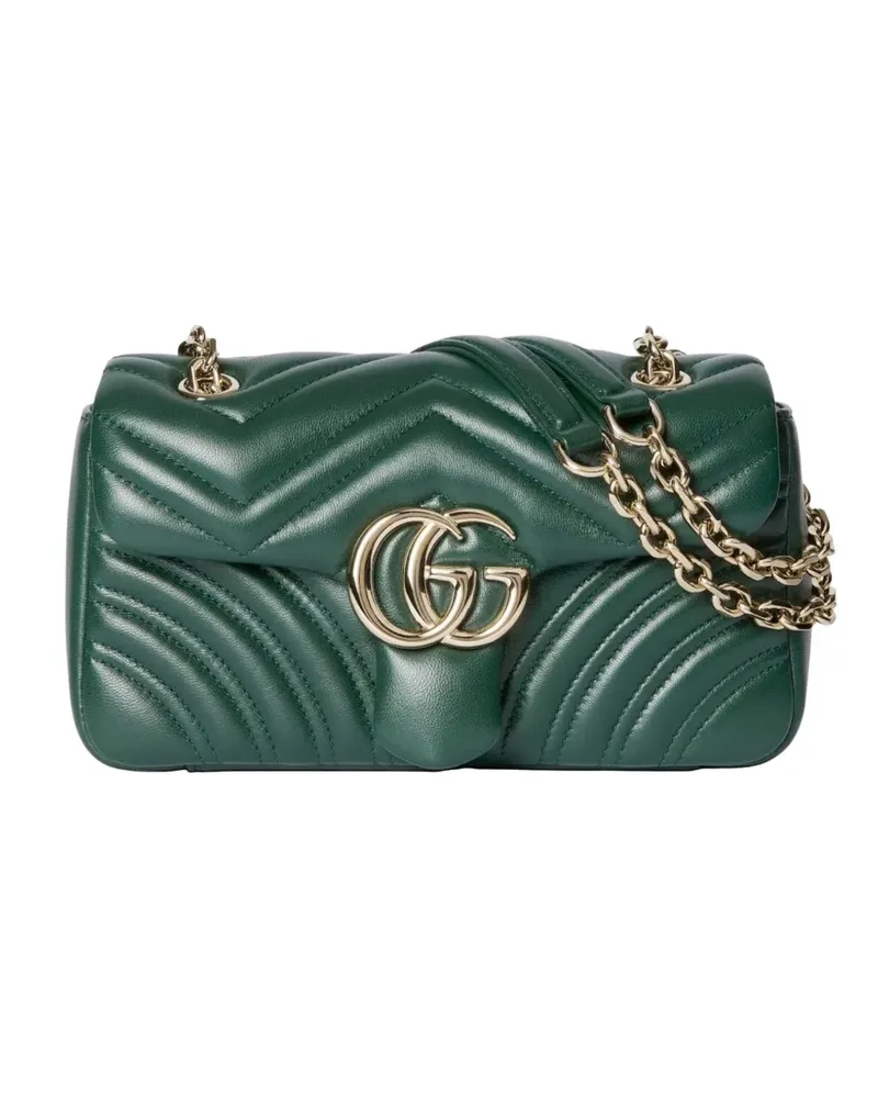 Gucci small GG Marmont chevron-quilted shoulder bag - Grün Grün