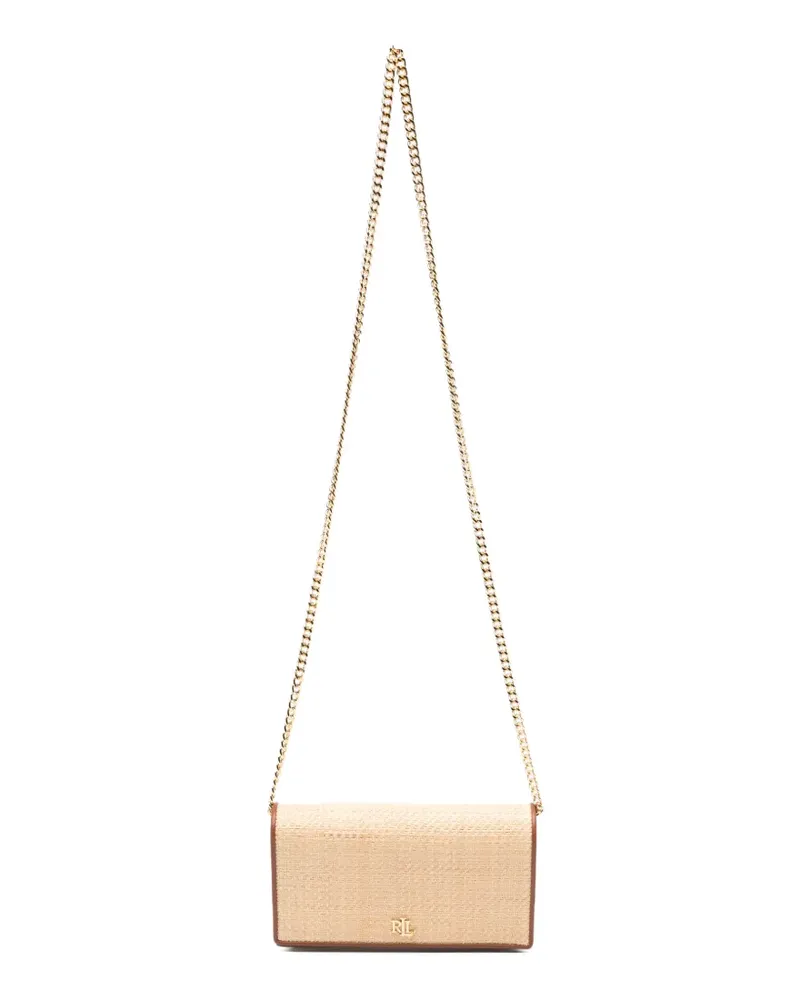 Ralph Lauren Gewebte Clutch mit Kettenriemen - Nude Nude