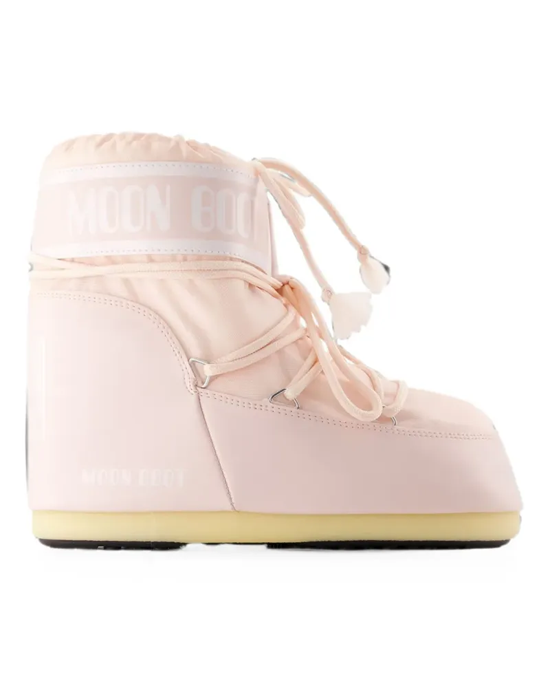 Moon Boot Icon low dusty pink nylon boots - Rosa Rosa